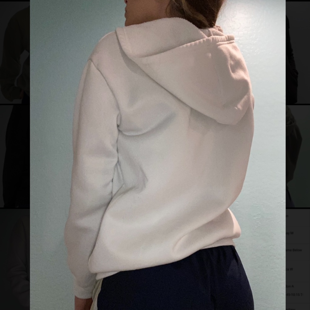 White zip up jacket